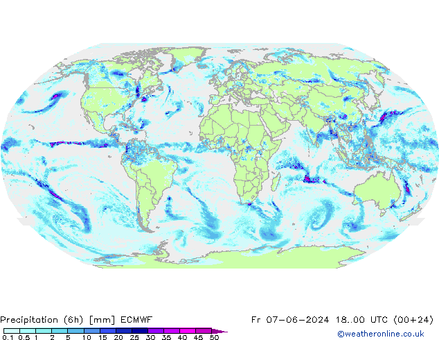 Z500/Rain (+SLP)/Z850 ECMWF ven 07.06.2024 00 UTC