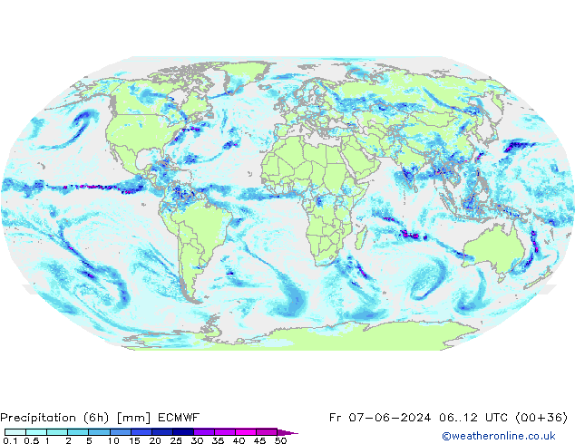 Precipitação (6h) ECMWF Sex 07.06.2024 12 UTC