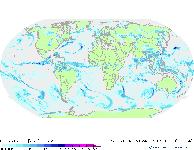 precipitação ECMWF Sáb 08.06.2024 06 UTC