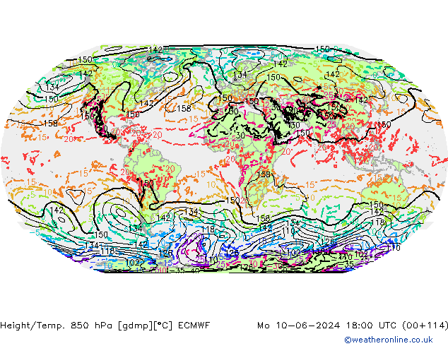 Hoogte/Temp. 850 hPa ECMWF ma 10.06.2024 18 UTC