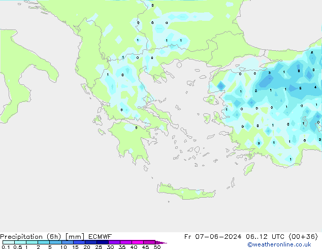 Z500/Rain (+SLP)/Z850 ECMWF ven 07.06.2024 12 UTC