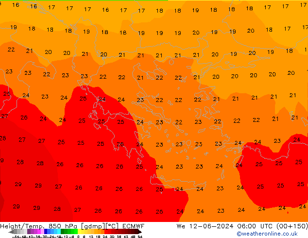 Z500/Rain (+SLP)/Z850 ECMWF We 12.06.2024 06 UTC