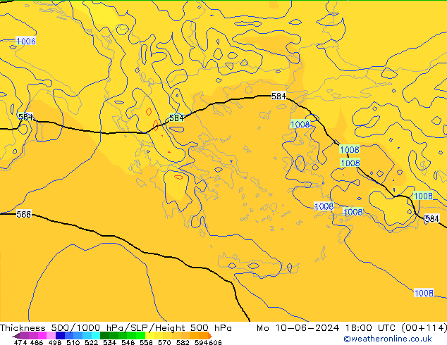 Thck 500-1000hPa ECMWF lun 10.06.2024 18 UTC