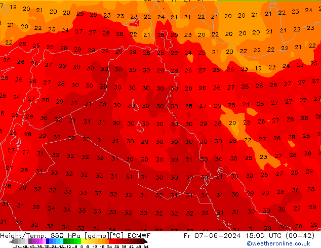 Z500/Regen(+SLP)/Z850 ECMWF vr 07.06.2024 18 UTC