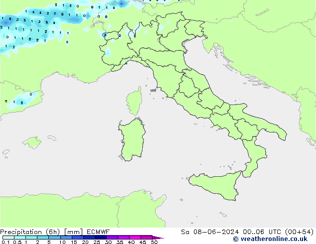 Z500/Rain (+SLP)/Z850 ECMWF Sa 08.06.2024 06 UTC