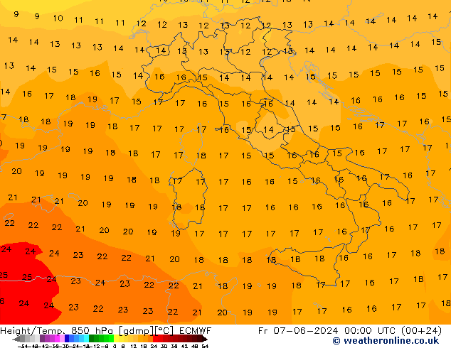 Z500/Regen(+SLP)/Z850 ECMWF vr 07.06.2024 00 UTC