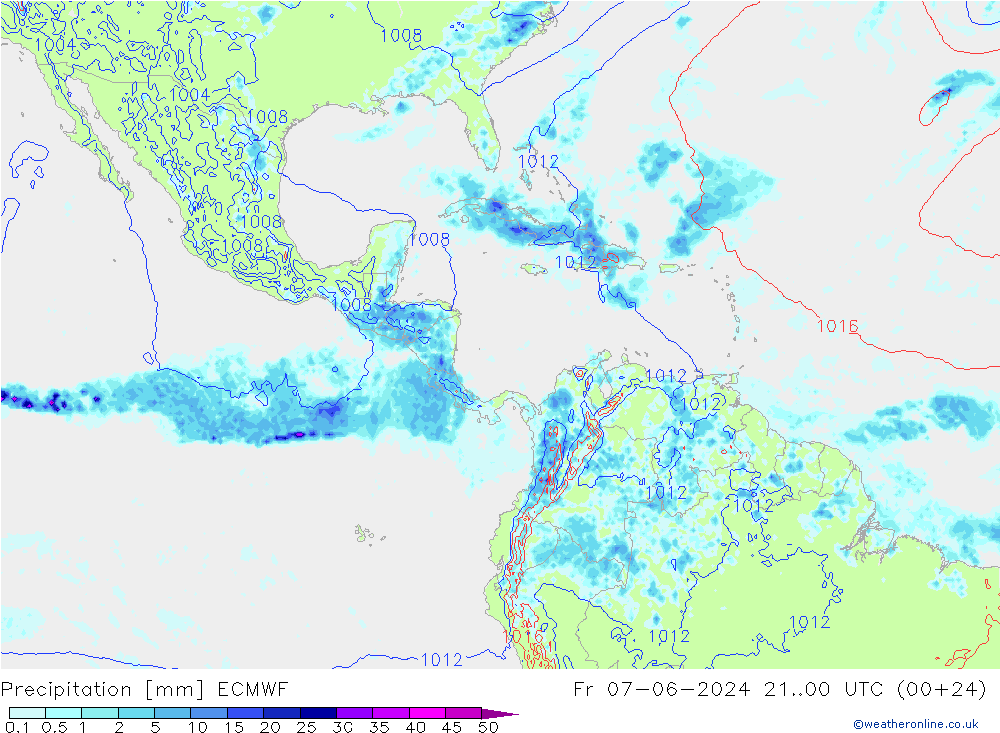 Yağış ECMWF Cu 07.06.2024 00 UTC