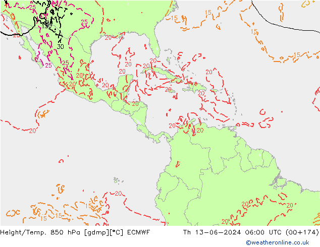 Z500/Regen(+SLP)/Z850 ECMWF do 13.06.2024 06 UTC