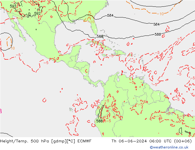 Z500/Rain (+SLP)/Z850 ECMWF Qui 06.06.2024 06 UTC