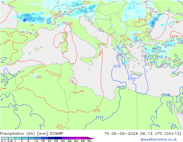 Z500/Yağmur (+YB)/Z850 ECMWF Per 06.06.2024 12 UTC