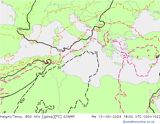 Z500/Rain (+SLP)/Z850 ECMWF  12.06.2024 18 UTC