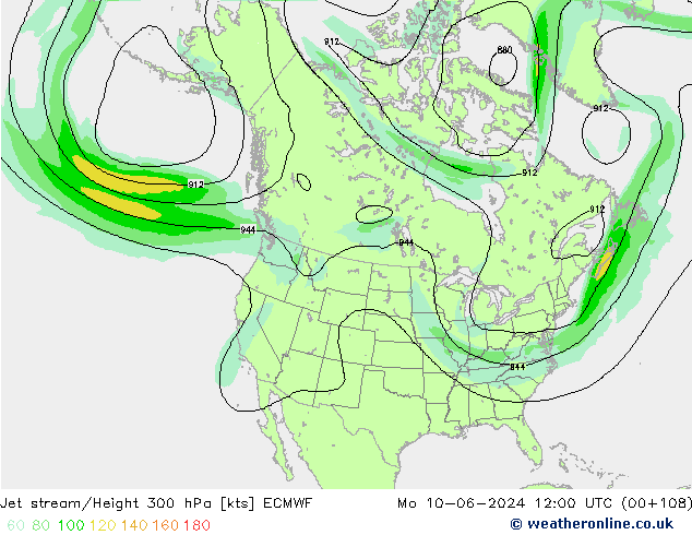 Jet Akımları ECMWF Pzt 10.06.2024 12 UTC