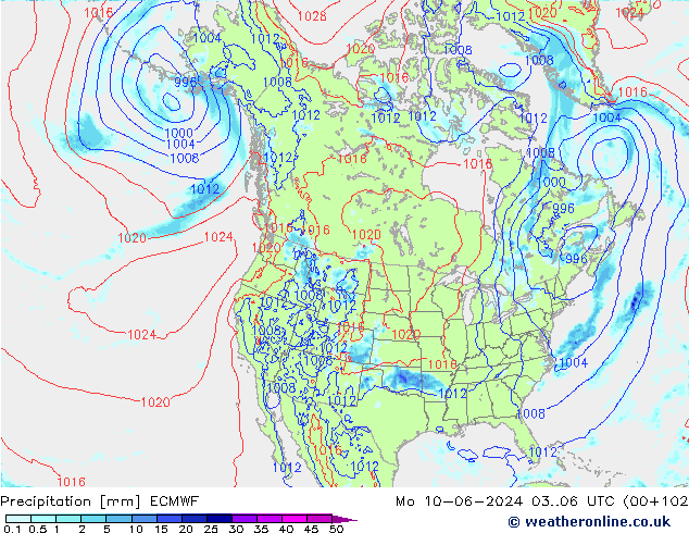 Yağış ECMWF Pzt 10.06.2024 06 UTC