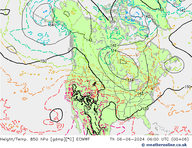 Z500/Rain (+SLP)/Z850 ECMWF чт 06.06.2024 06 UTC