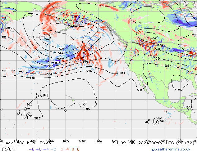 T-Adv. 500 hPa ECMWF  09.06.2024 00 UTC