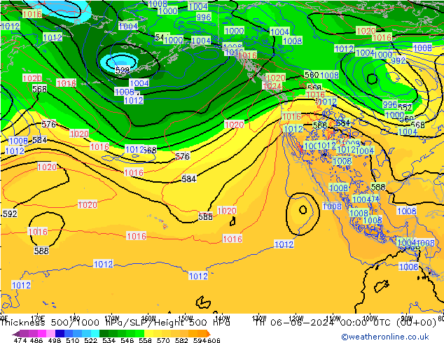 Thck 500-1000hPa ECMWF jeu 06.06.2024 00 UTC