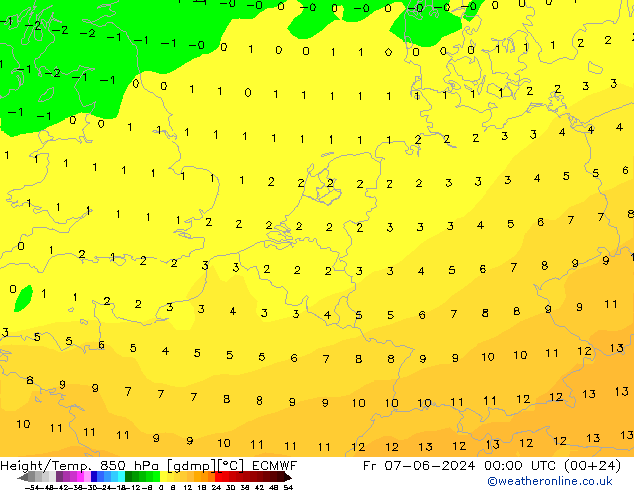 Z500/Rain (+SLP)/Z850 ECMWF Fr 07.06.2024 00 UTC