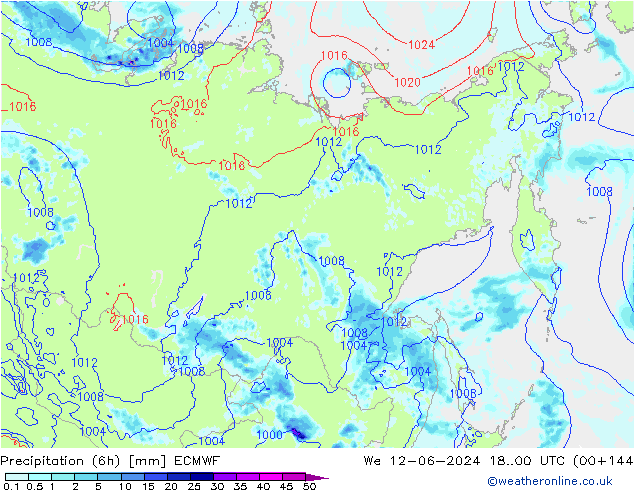 Z500/Rain (+SLP)/Z850 ECMWF  12.06.2024 00 UTC