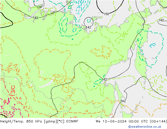 Z500/Rain (+SLP)/Z850 ECMWF St 12.06.2024 00 UTC