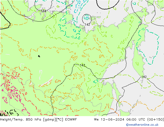 Z500/Rain (+SLP)/Z850 ECMWF ср 12.06.2024 06 UTC