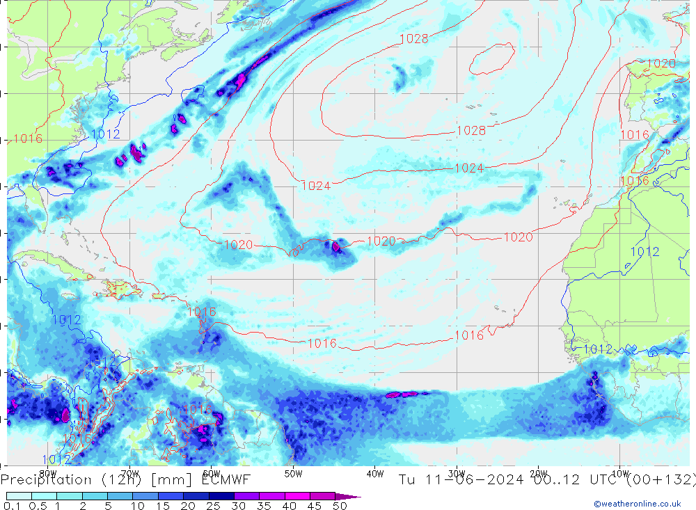 opad (12h) ECMWF wto. 11.06.2024 12 UTC