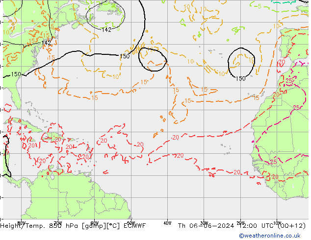 Z500/Rain (+SLP)/Z850 ECMWF Th 06.06.2024 12 UTC