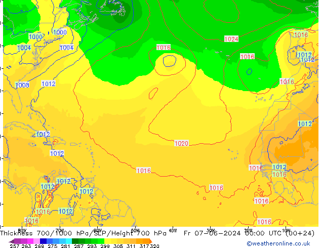 Thck 700-1000 hPa ECMWF Pá 07.06.2024 00 UTC