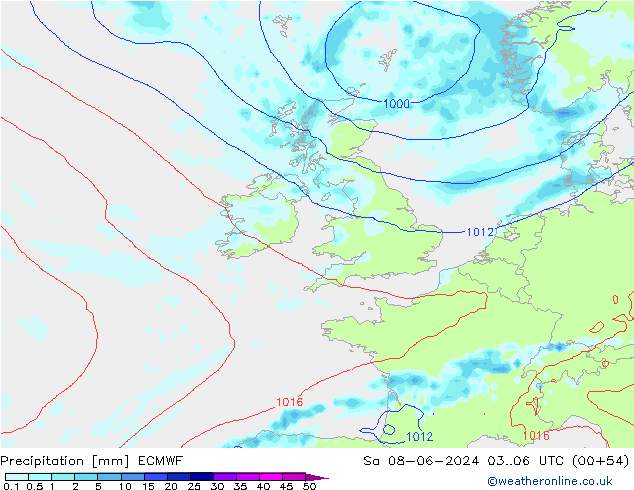 Yağış ECMWF Cts 08.06.2024 06 UTC