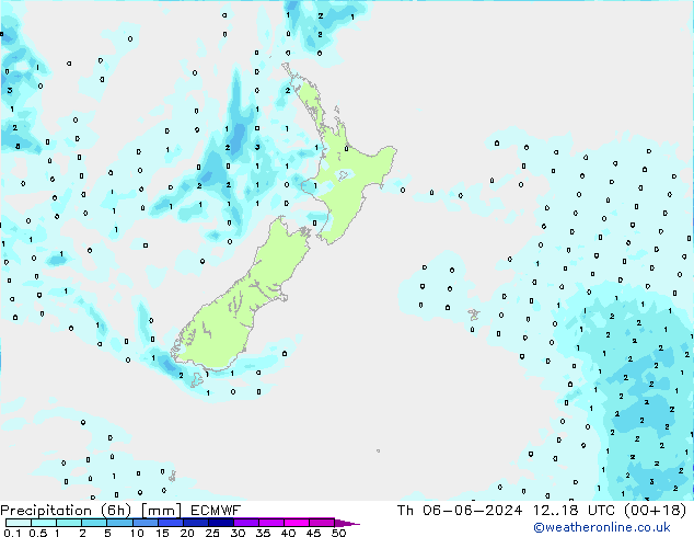 Z500/Rain (+SLP)/Z850 ECMWF gio 06.06.2024 18 UTC