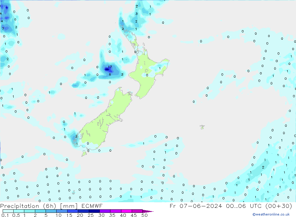 Z500/Rain (+SLP)/Z850 ECMWF Pá 07.06.2024 06 UTC