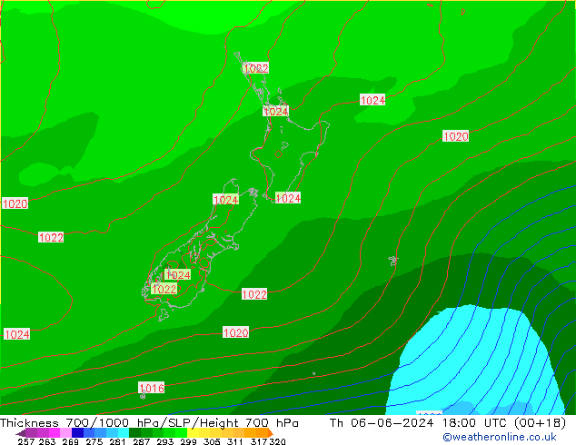 Thck 700-1000 hPa ECMWF  06.06.2024 18 UTC