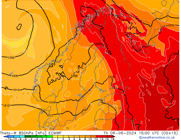 Theta-W 850hPa ECMWF Do 06.06.2024 15 UTC