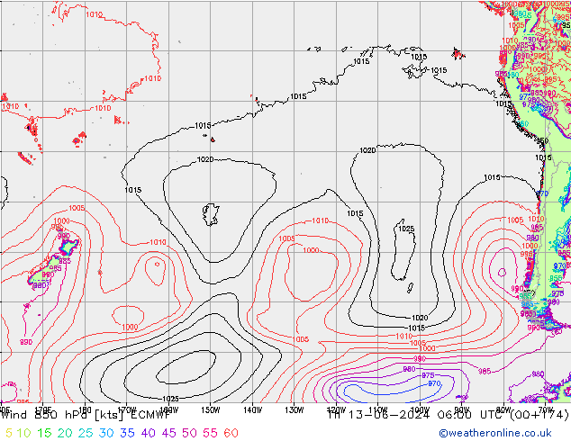  850 hPa ECMWF  13.06.2024 06 UTC