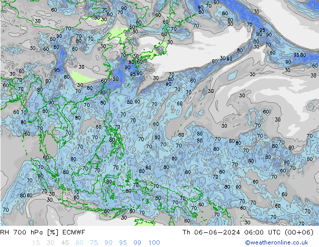 RV 700 hPa ECMWF do 06.06.2024 06 UTC