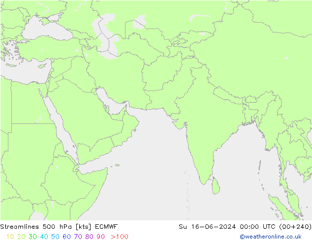 Rüzgar 500 hPa ECMWF Paz 16.06.2024 00 UTC