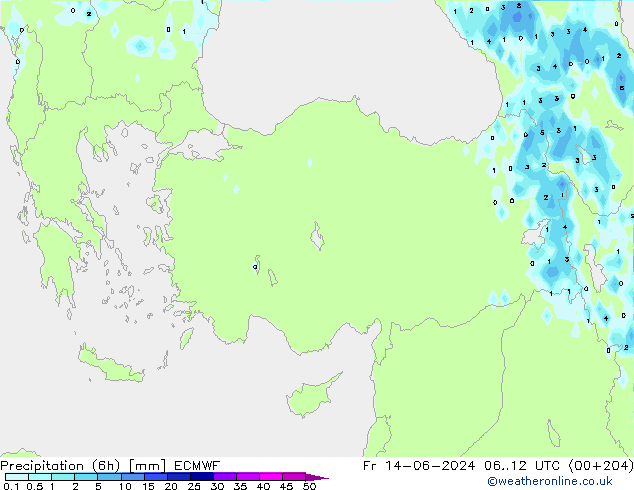 Z500/Rain (+SLP)/Z850 ECMWF ven 14.06.2024 12 UTC