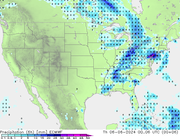 Z500/Rain (+SLP)/Z850 ECMWF Th 06.06.2024 06 UTC