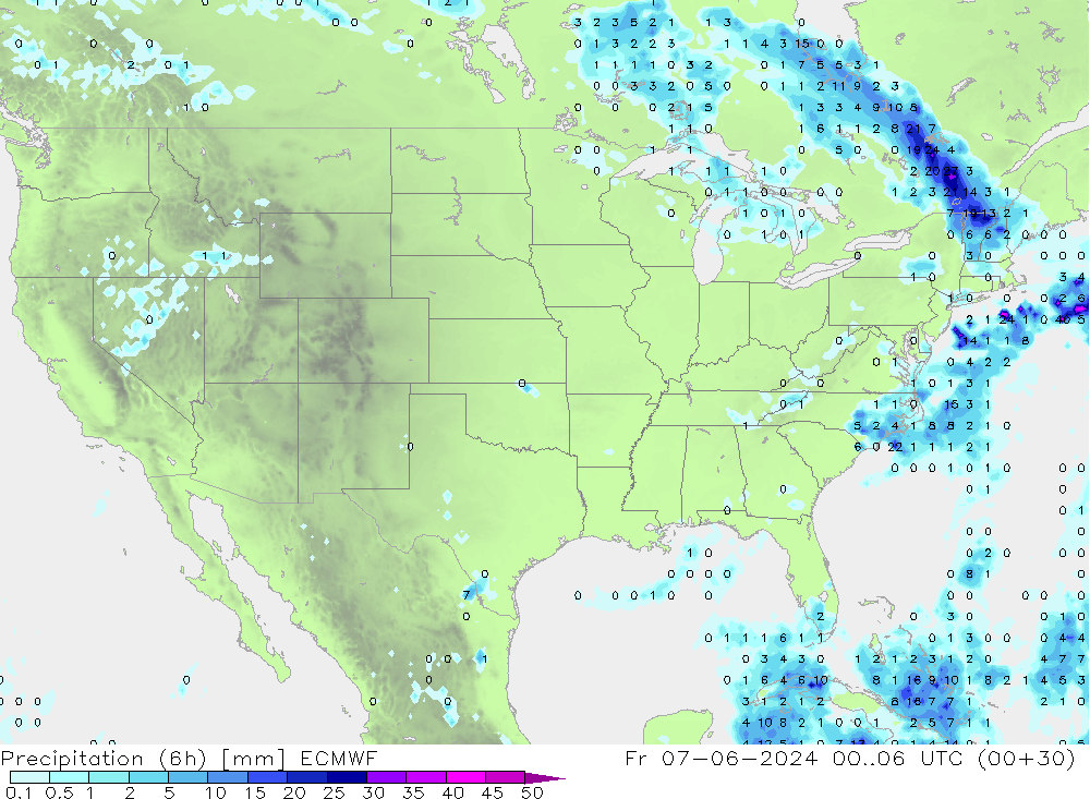 Z500/Yağmur (+YB)/Z850 ECMWF Cu 07.06.2024 06 UTC