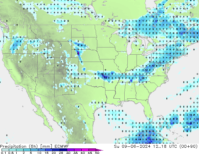 Z500/Rain (+SLP)/Z850 ECMWF Su 09.06.2024 18 UTC