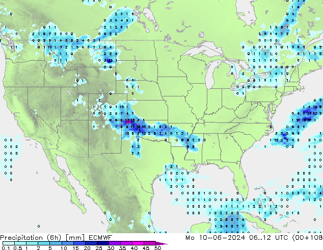 Z500/Rain (+SLP)/Z850 ECMWF Mo 10.06.2024 12 UTC