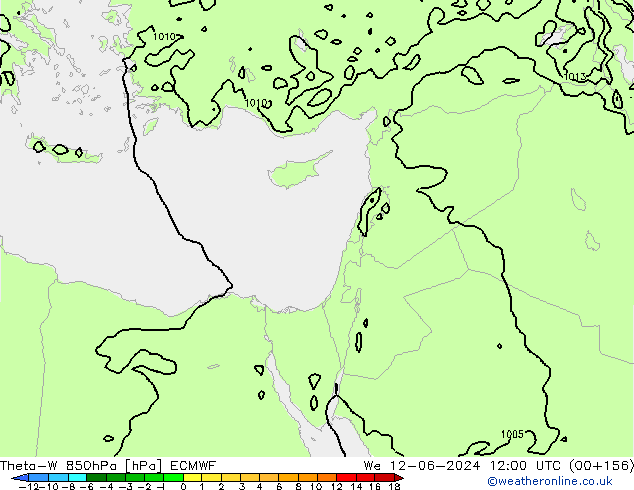 Theta-W 850hPa ECMWF Çar 12.06.2024 12 UTC