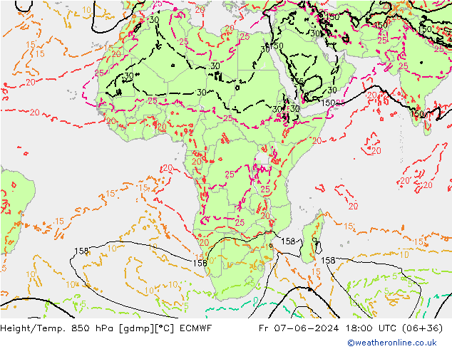 Z500/Rain (+SLP)/Z850 ECMWF Fr 07.06.2024 18 UTC