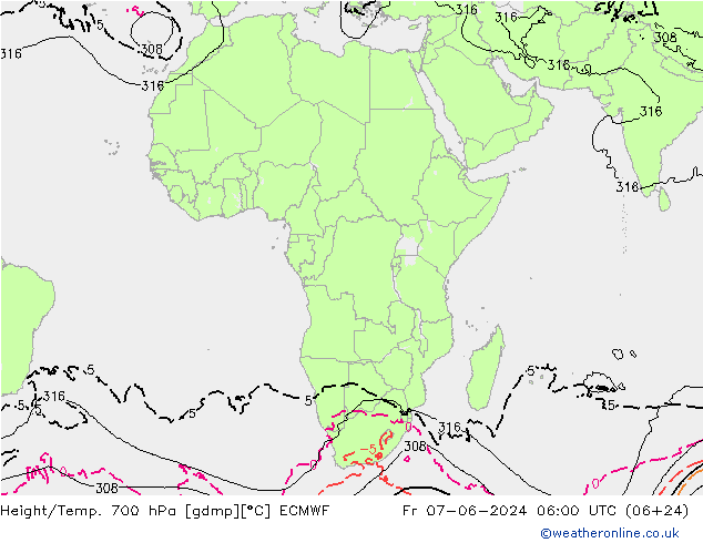 Height/Temp. 700 hPa ECMWF pt. 07.06.2024 06 UTC