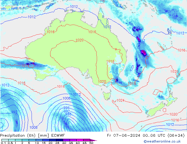 Z500/Rain (+SLP)/Z850 ECMWF Fr 07.06.2024 06 UTC