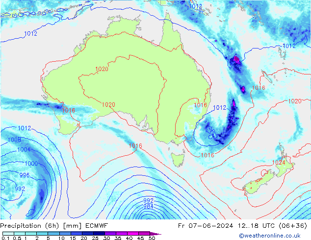 Z500/Rain (+SLP)/Z850 ECMWF Fr 07.06.2024 18 UTC