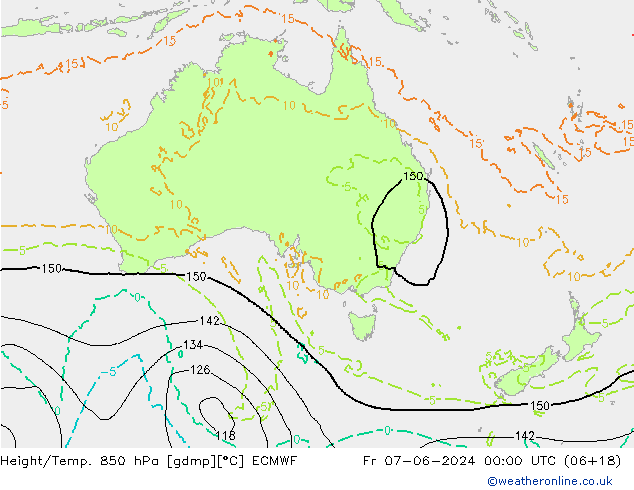 Z500/Yağmur (+YB)/Z850 ECMWF Cu 07.06.2024 00 UTC