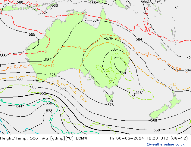 Z500/Rain (+SLP)/Z850 ECMWF jeu 06.06.2024 18 UTC