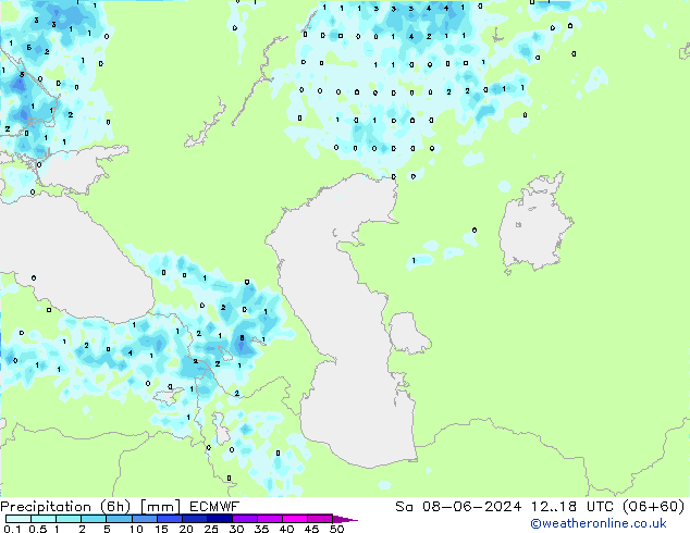 Z500/Rain (+SLP)/Z850 ECMWF Sa 08.06.2024 18 UTC