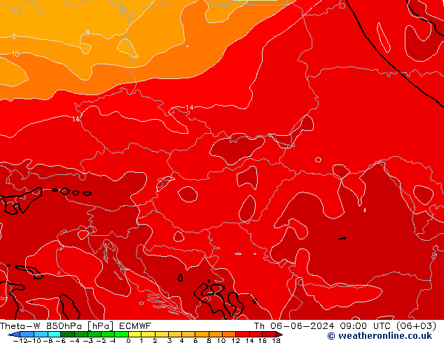 Theta-W 850hPa ECMWF Per 06.06.2024 09 UTC