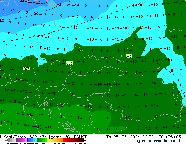 Z500/Rain (+SLP)/Z850 ECMWF чт 06.06.2024 12 UTC